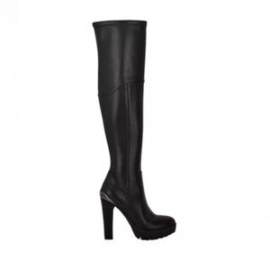 Guess Black Over-the-Knee High Heel Boots